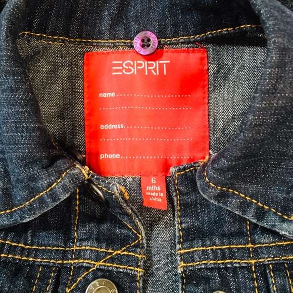Esprit. Cute baby denim jacket 🦋 Size 6 months 🦋 - Picture 6 of 7